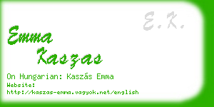 emma kaszas business card